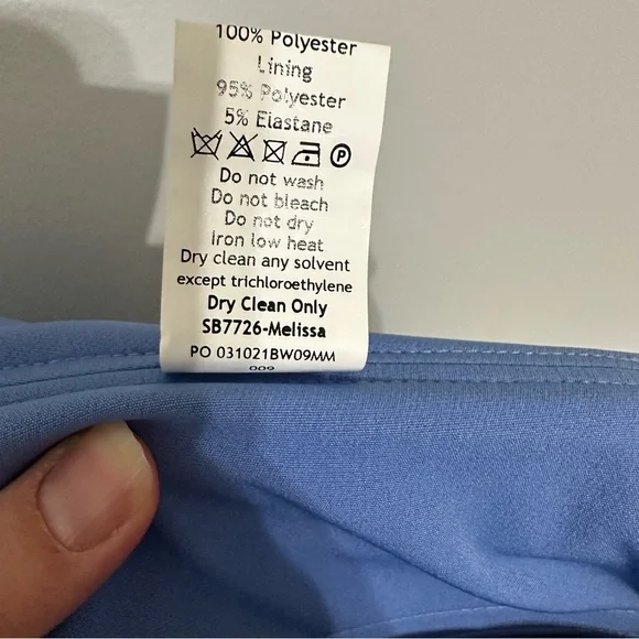 House of CB MELISSA CORNFLOWER BLUE VEGAN LEATHER CORSET Top Size X-Small - Picture 8 of 9